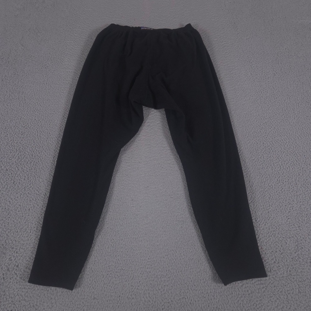 VINTAGE Patagonia Pants Mens XL‎ Black Fleece Capilene Base Layer Tapered Y2K